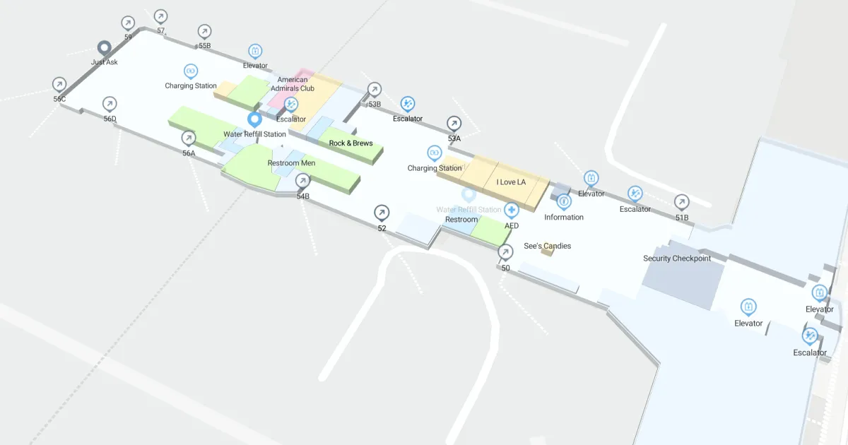 Los Angeles International Airport Terminal 5 Interactive Map