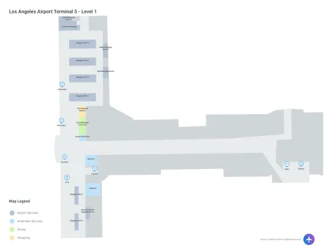 LAX Airport Terminal 5 Map
