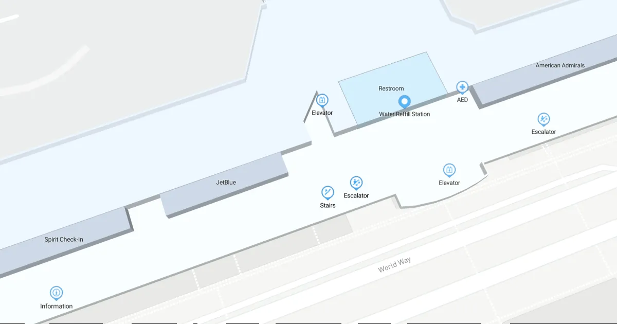LAX Terminal 5 Level 2 Interactive map