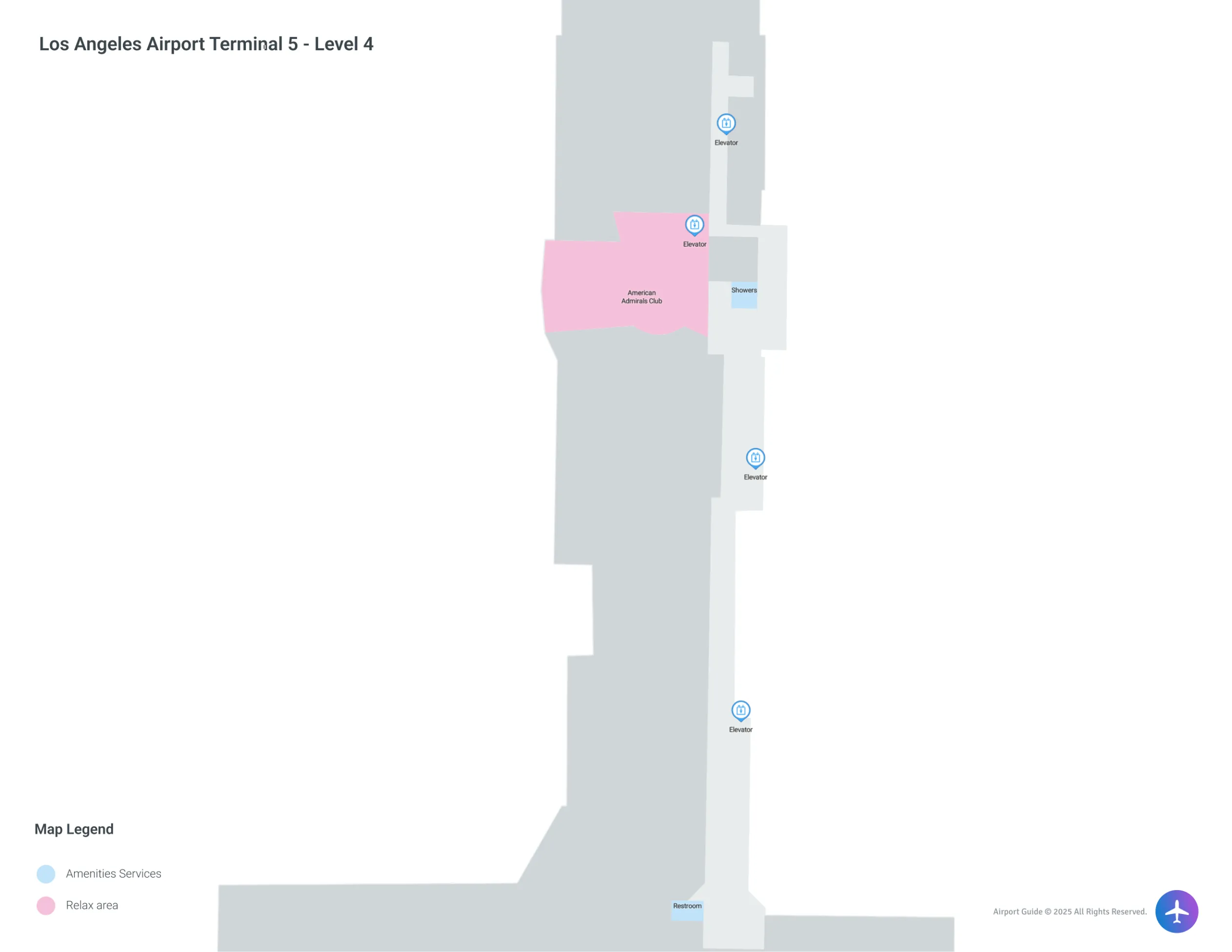 LAX Terminal 5 Level 4 map