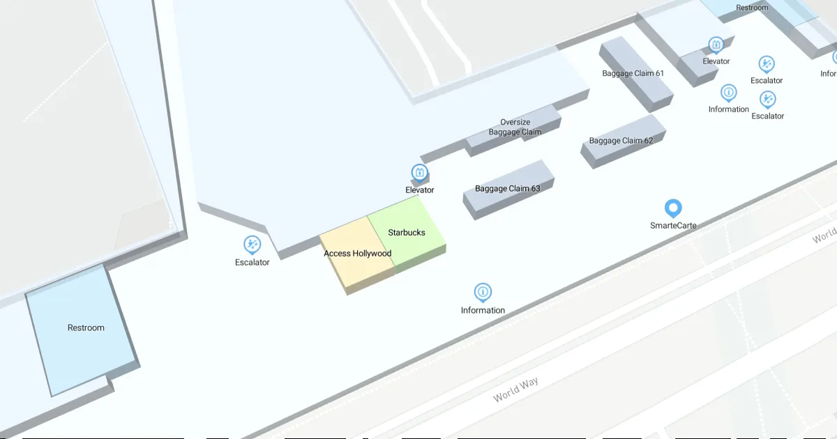 LAX Terminal 6 Level 1 Interactive map