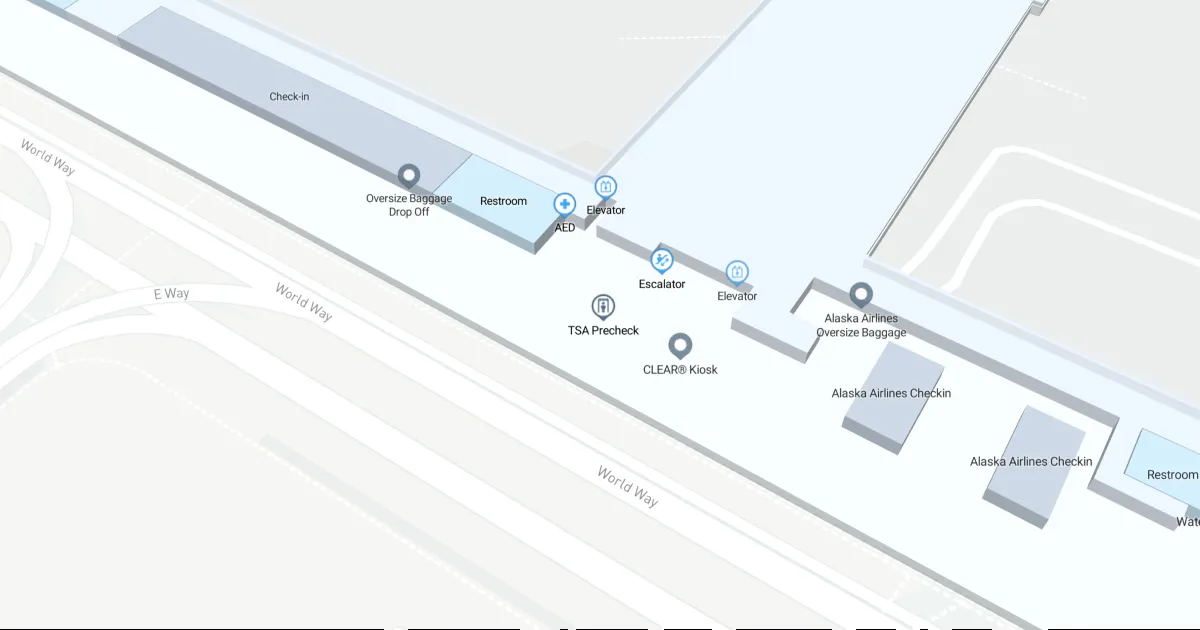 LAX Terminal 6 Level 2 Interactive map