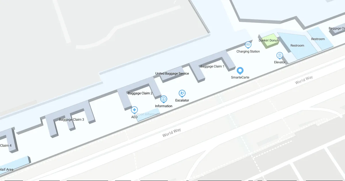 LAX Terminal 7 Level 1 Interactive map
