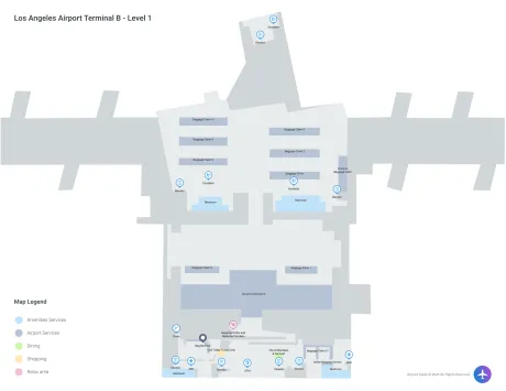 LAX Airport Terminal B Map
