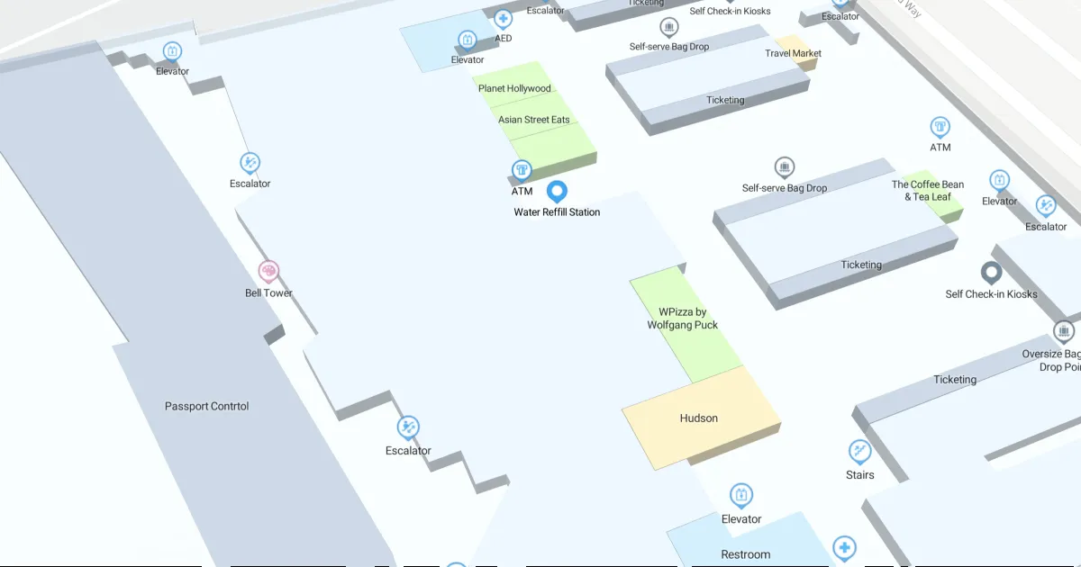 Los Angeles International Airport Terminal B Map