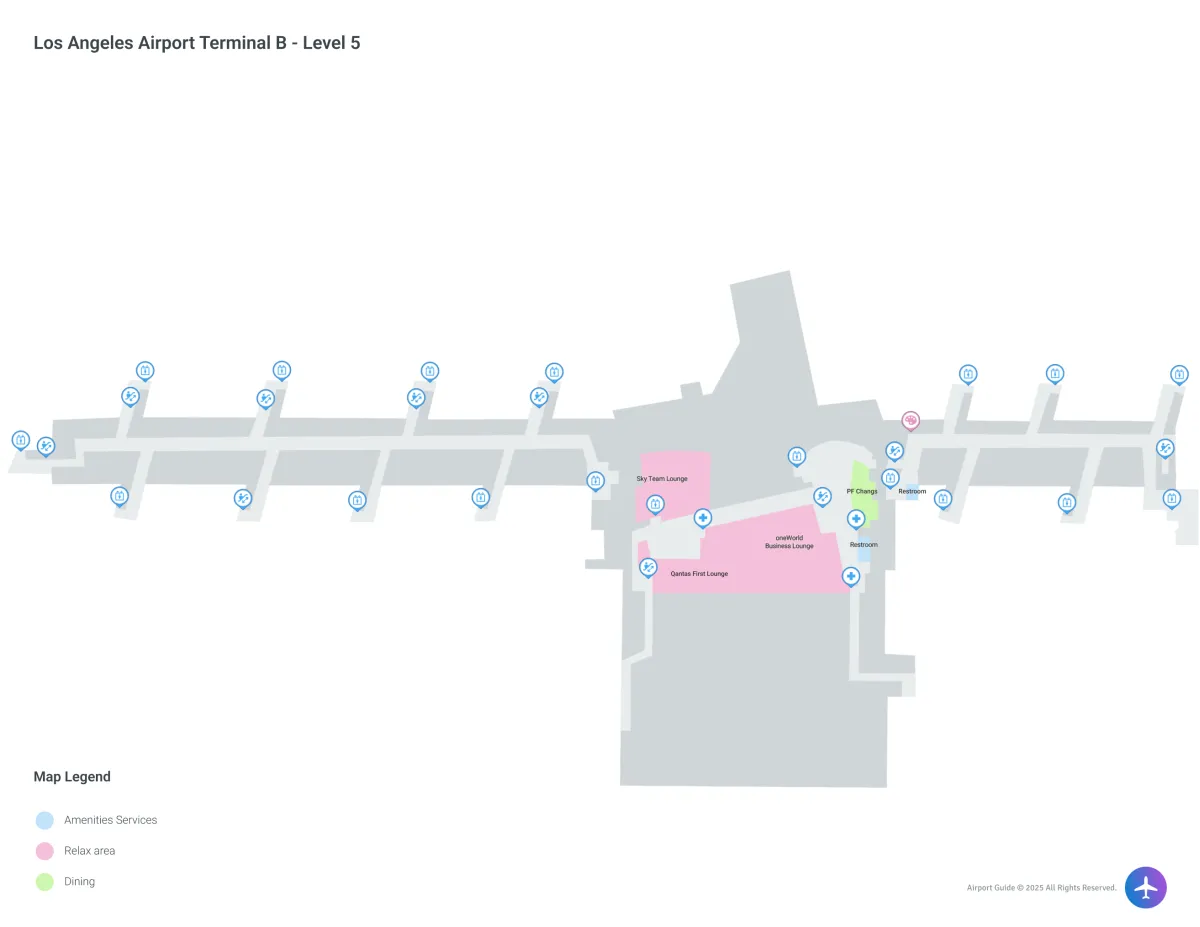 LAX Terminal B / Level 5 Map