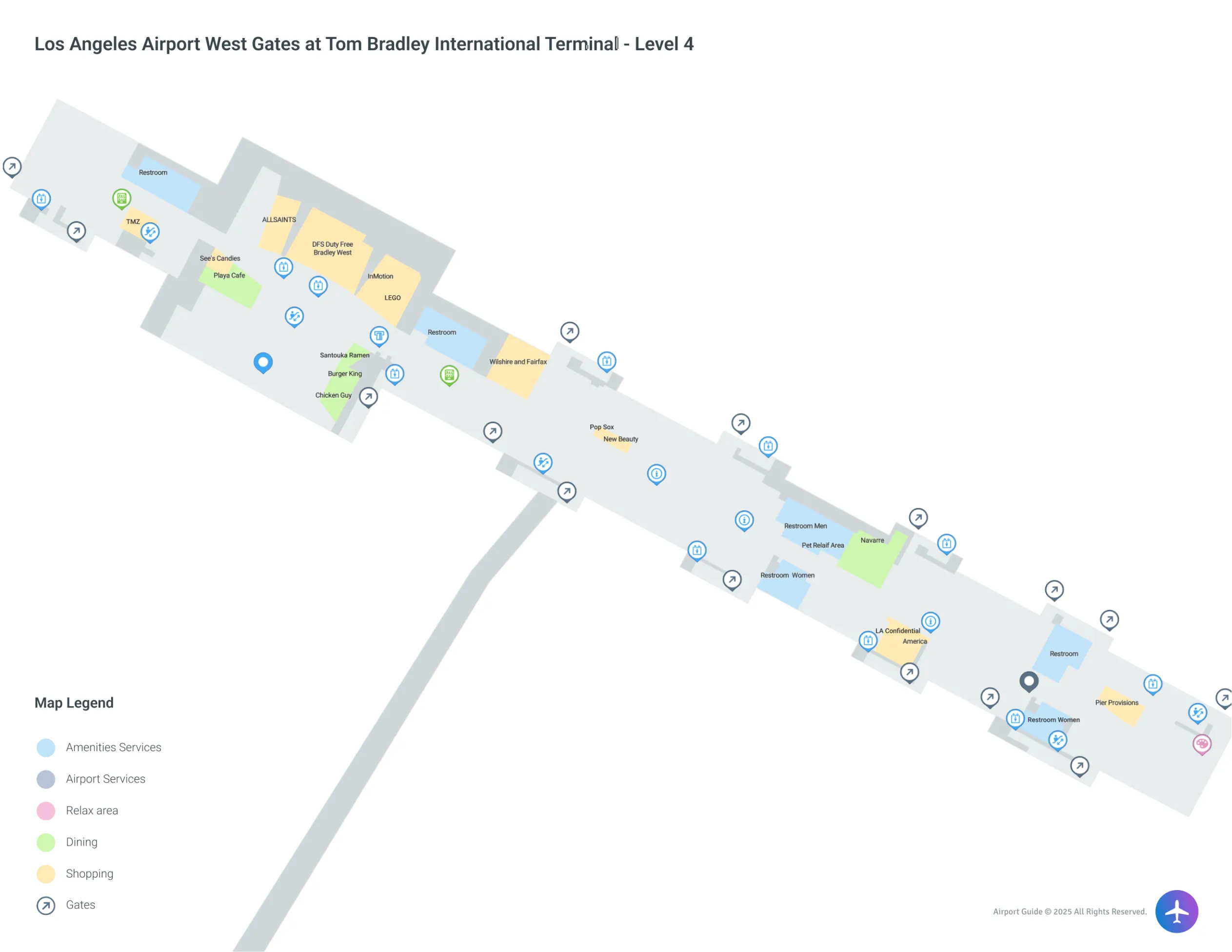 LAX International Level 4 map
