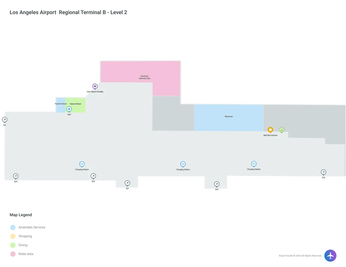 Los Angeles Airport LAX | Terminal Regional/Level 2 Map