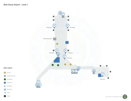 LEX Airport Terminal Map