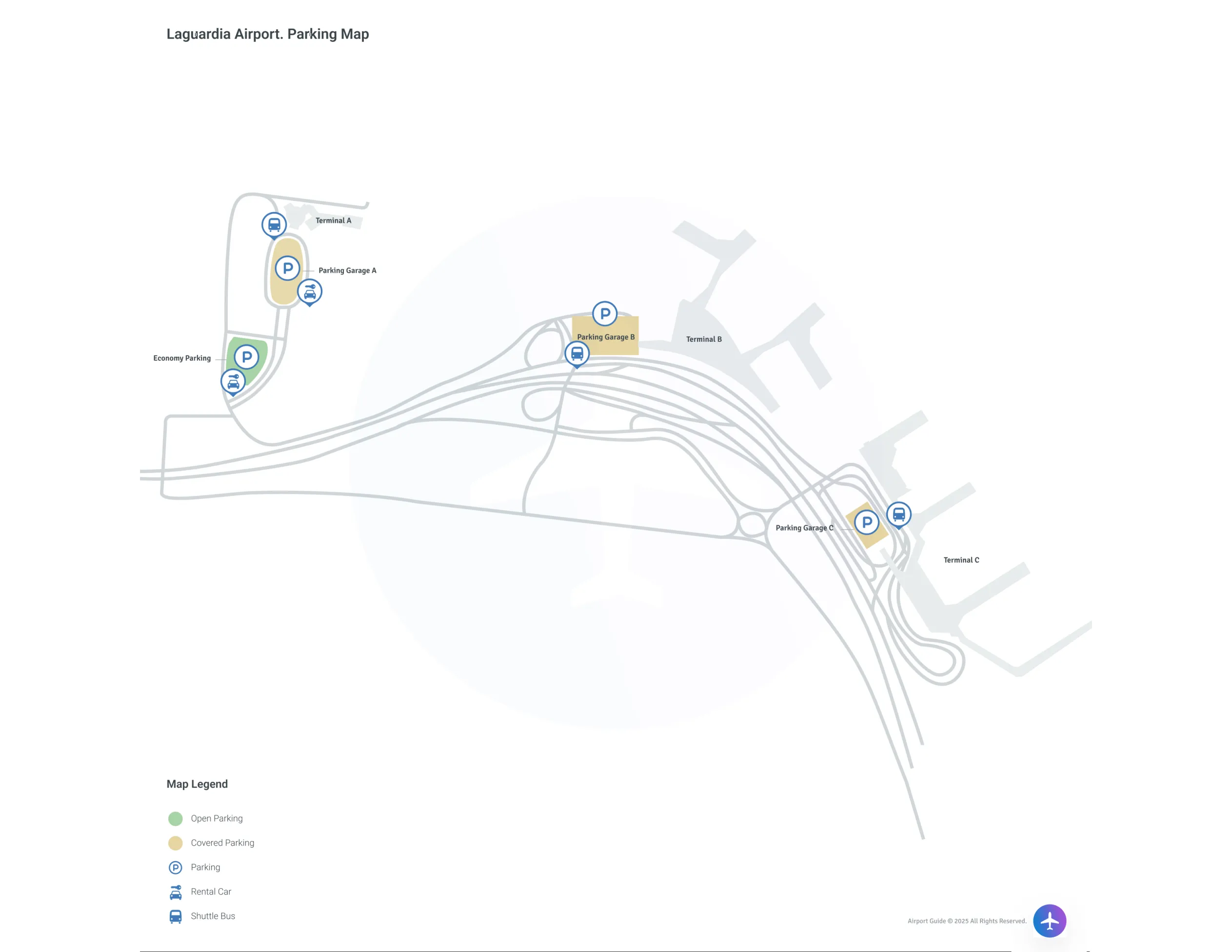 LaGuardia Airport (LGA) Parking Map