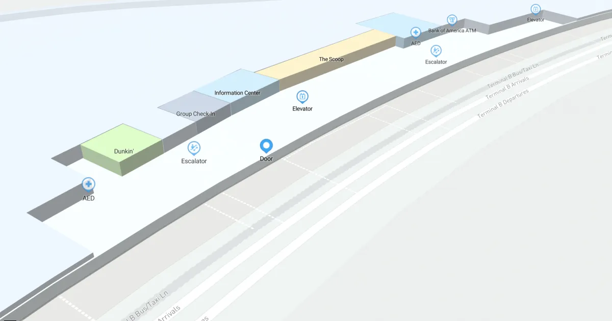 LGA Terminal B Level 1 Interactive map