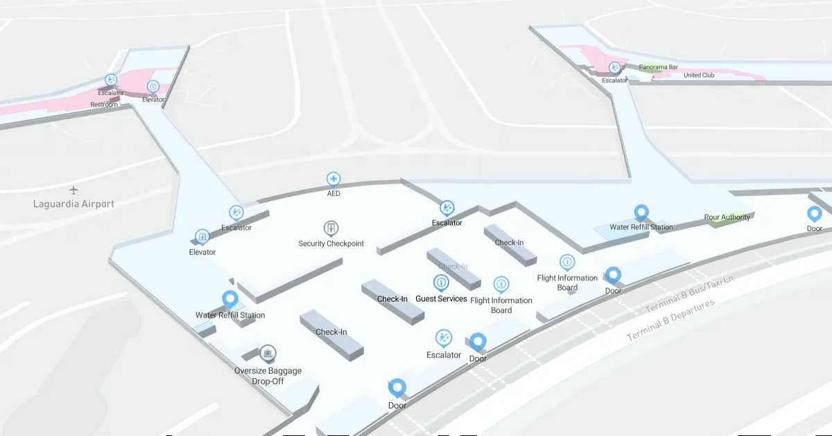 LGA Terminal B Level 3 Interactive map