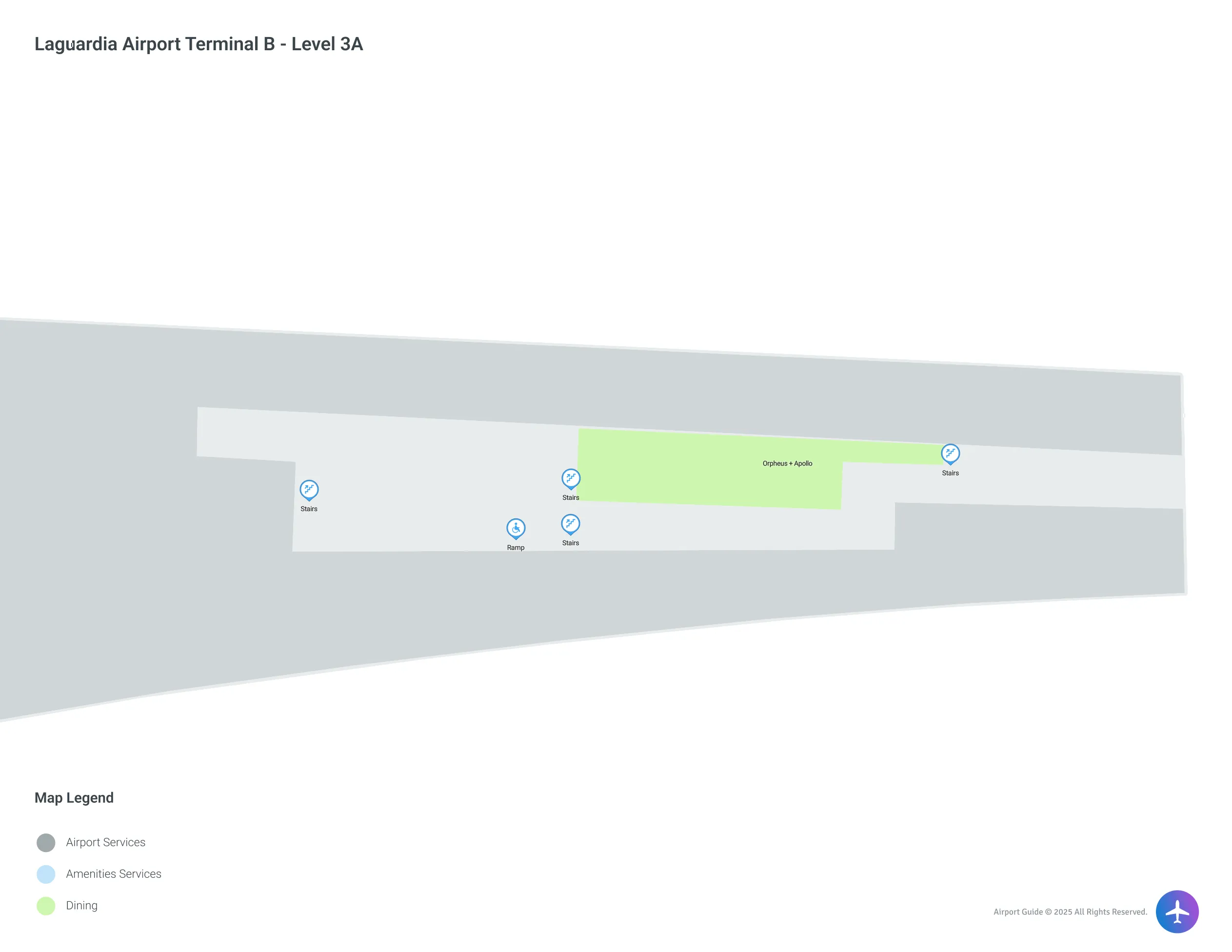LGA Terminal B Level 3A map
