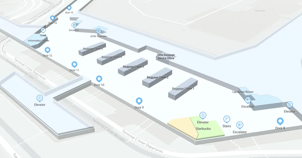 LGA Terminal C Level 1 Interactive map