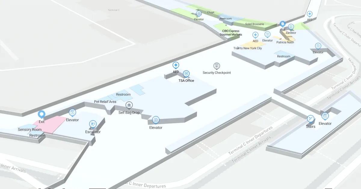 LGA Terminal C Level 3 Interactive map