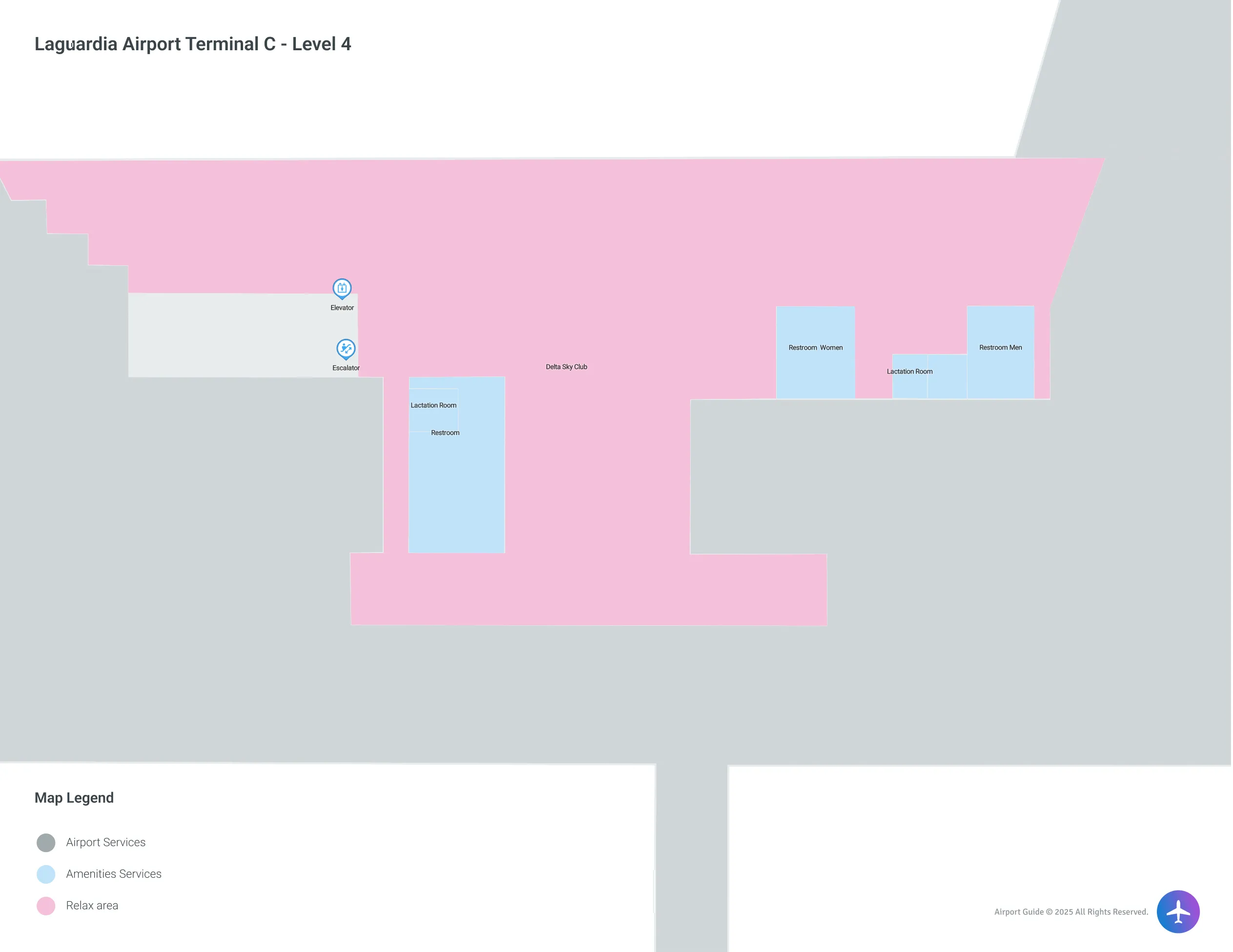 LGA Terminal C Level 4 map