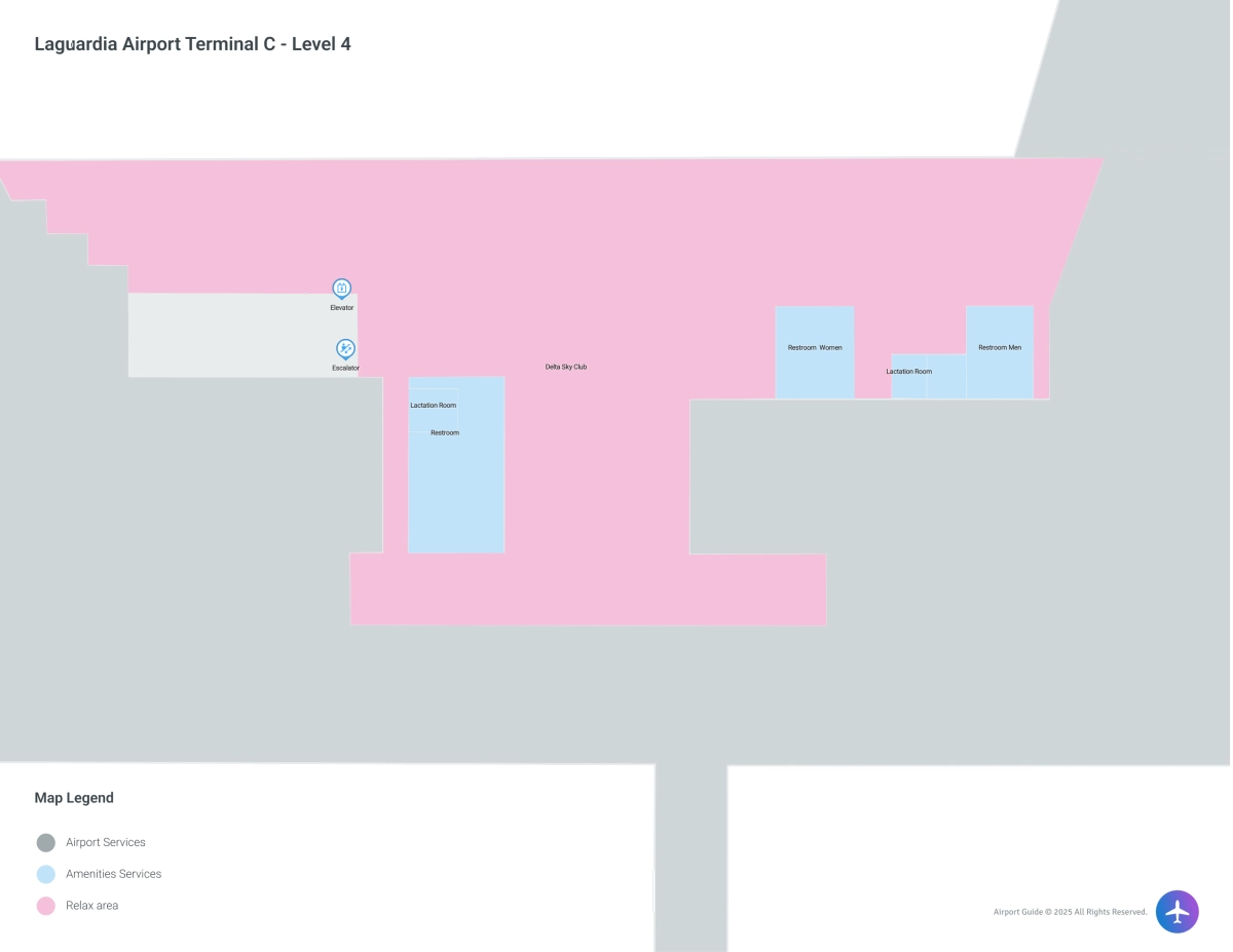 LGA Terminal C Level 4 map