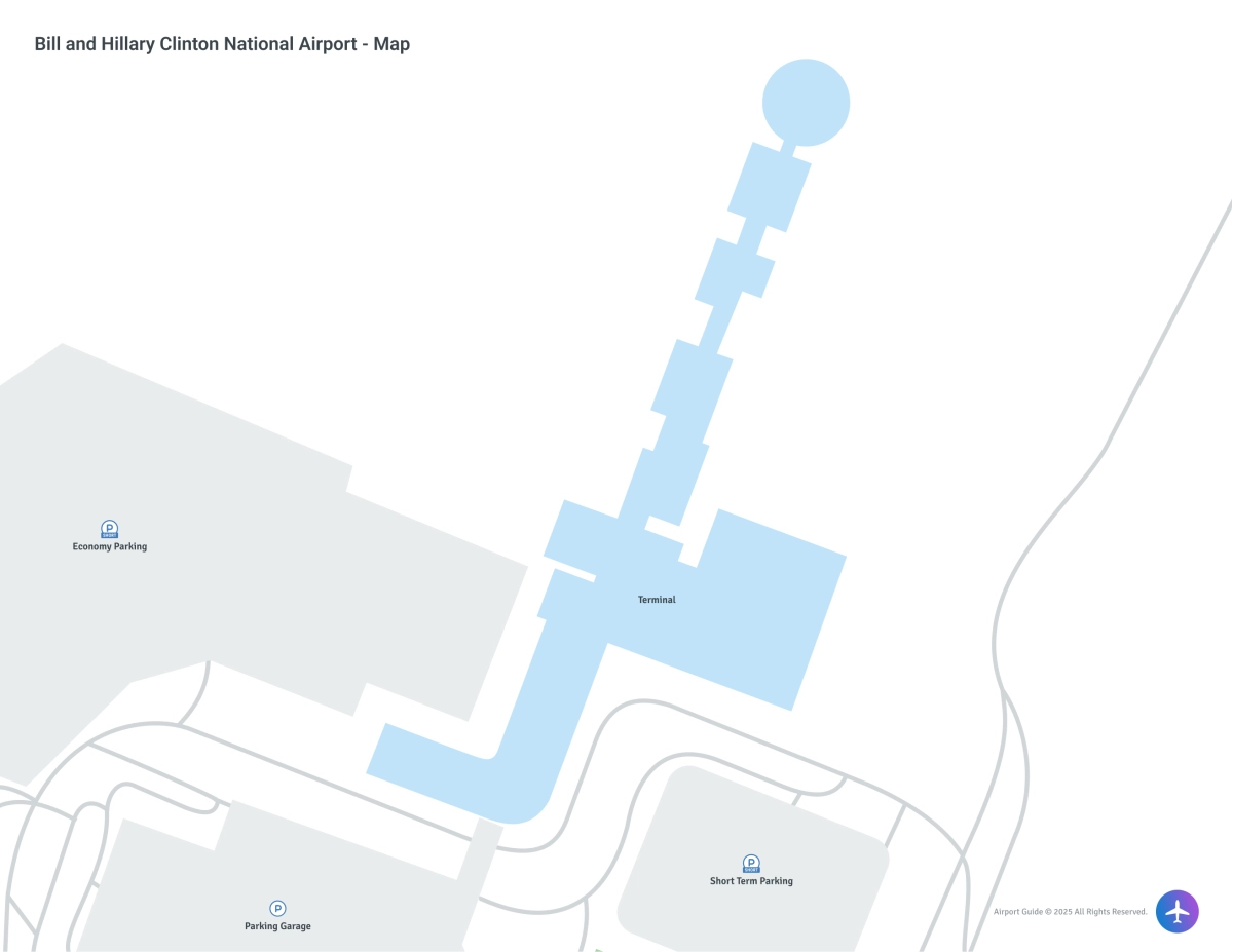 Bill and Hillary Clinton National Airport-Adams Field (LIT) Map