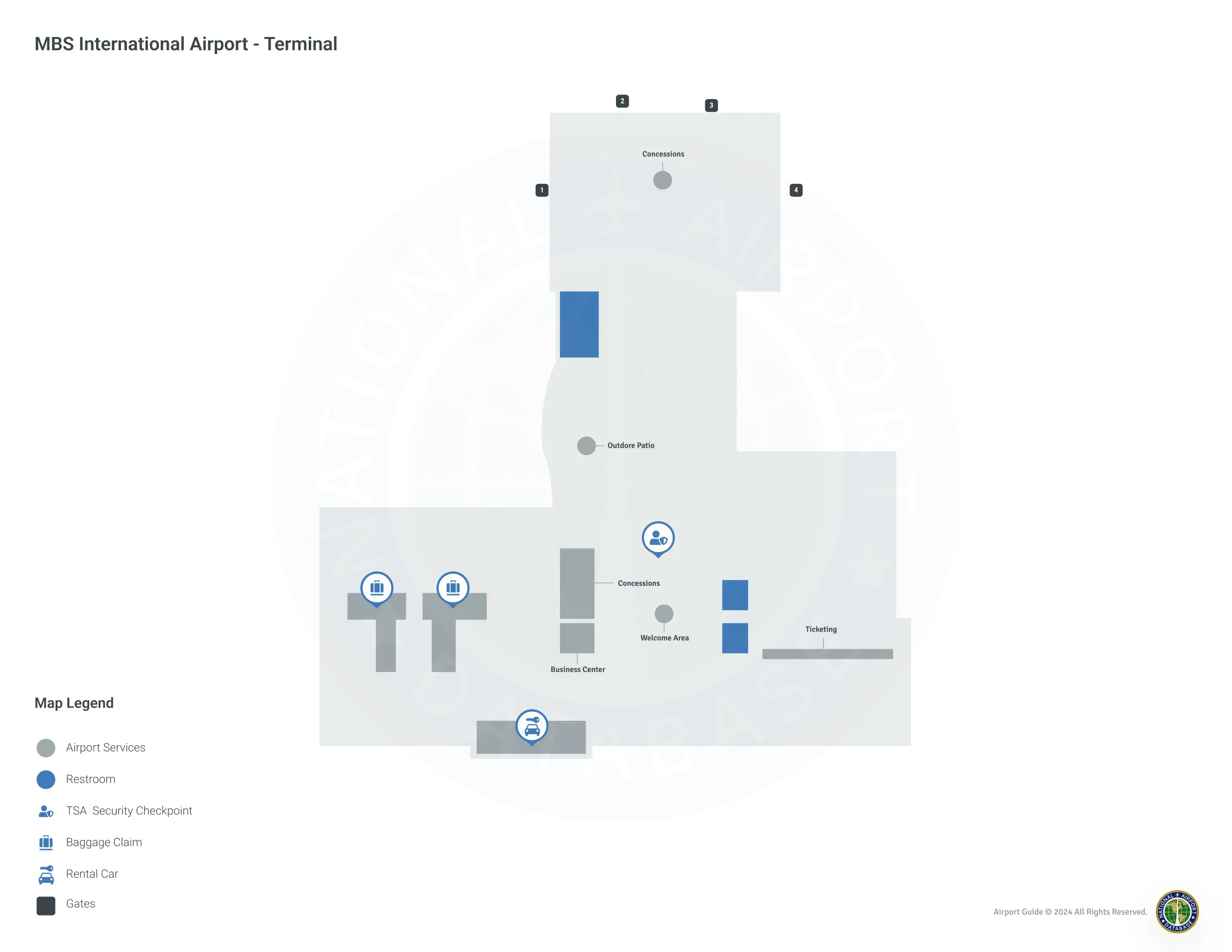 MBS Terminal / Level 1 Map