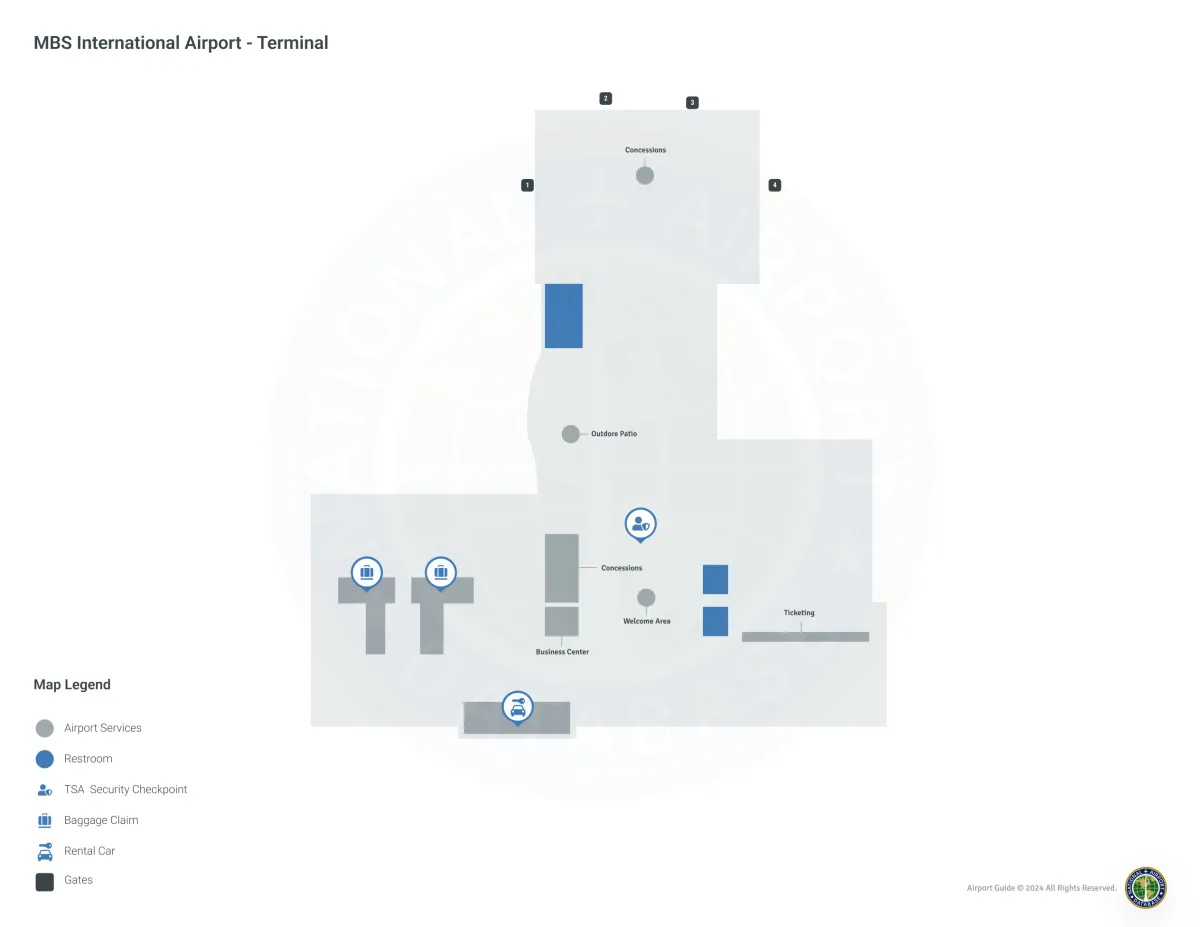 MBS Airport Terminal Map