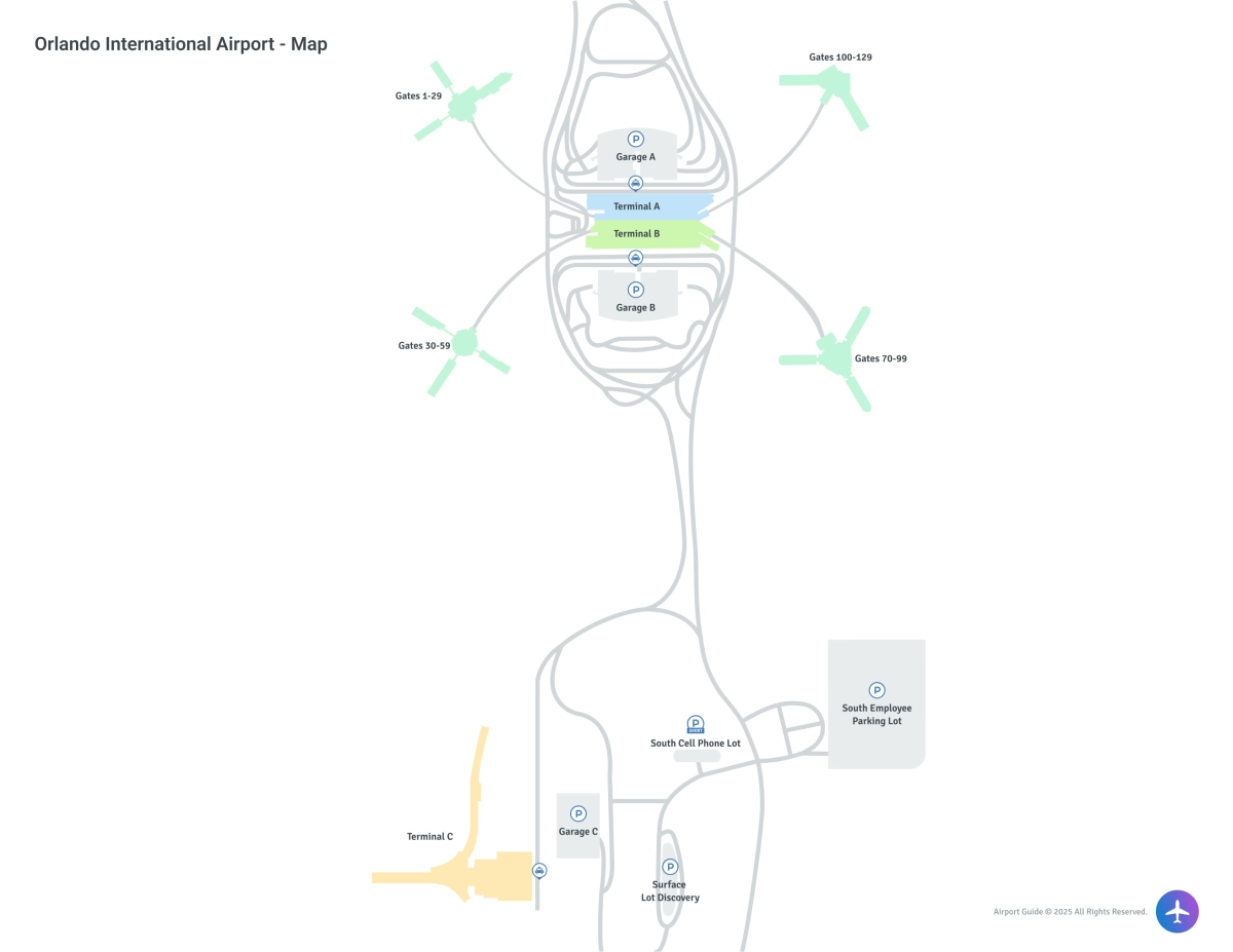 Orlando International Airport (MCO) Map