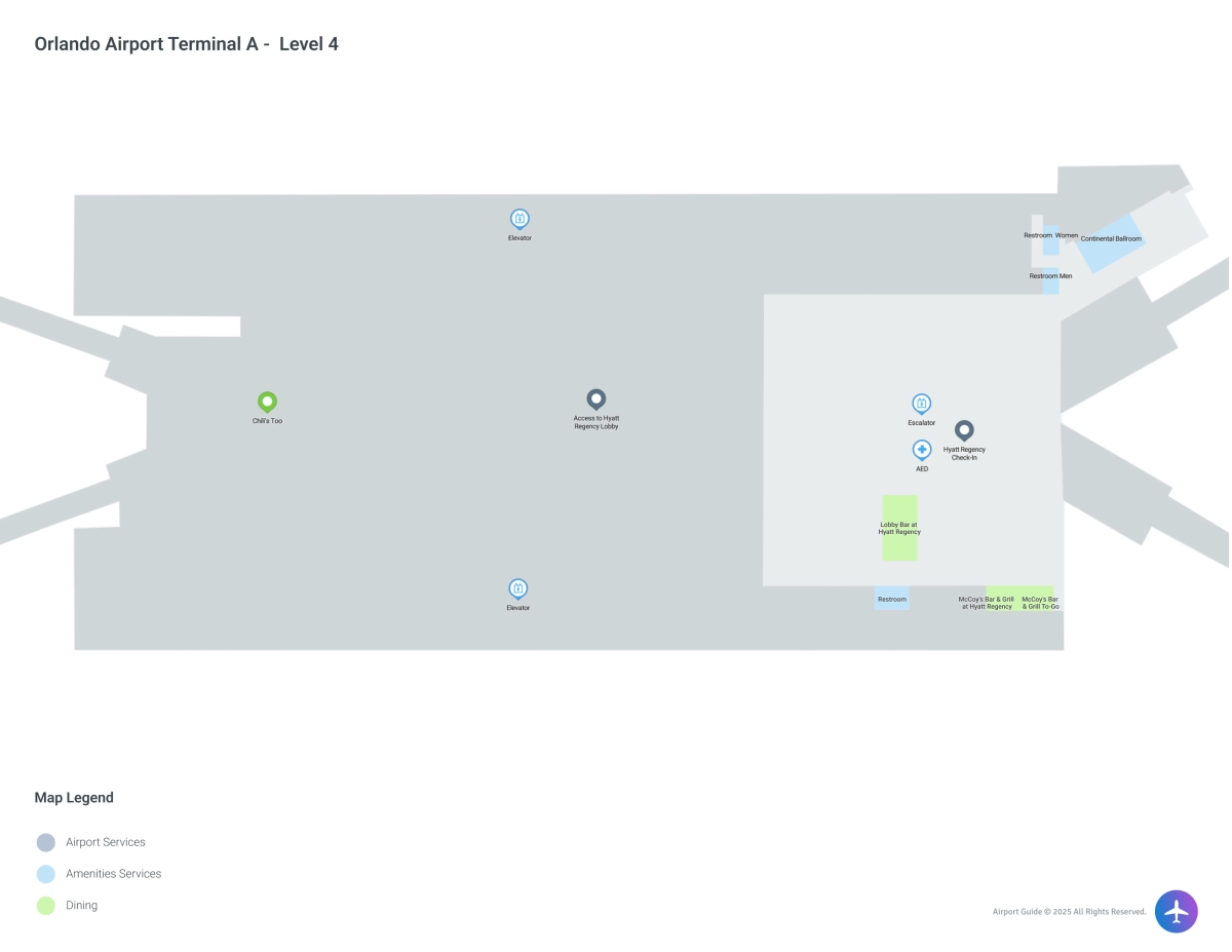 MCO Terminal A / Level 4 Map