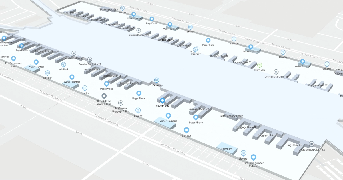Orlando International Airport Terminal B Map