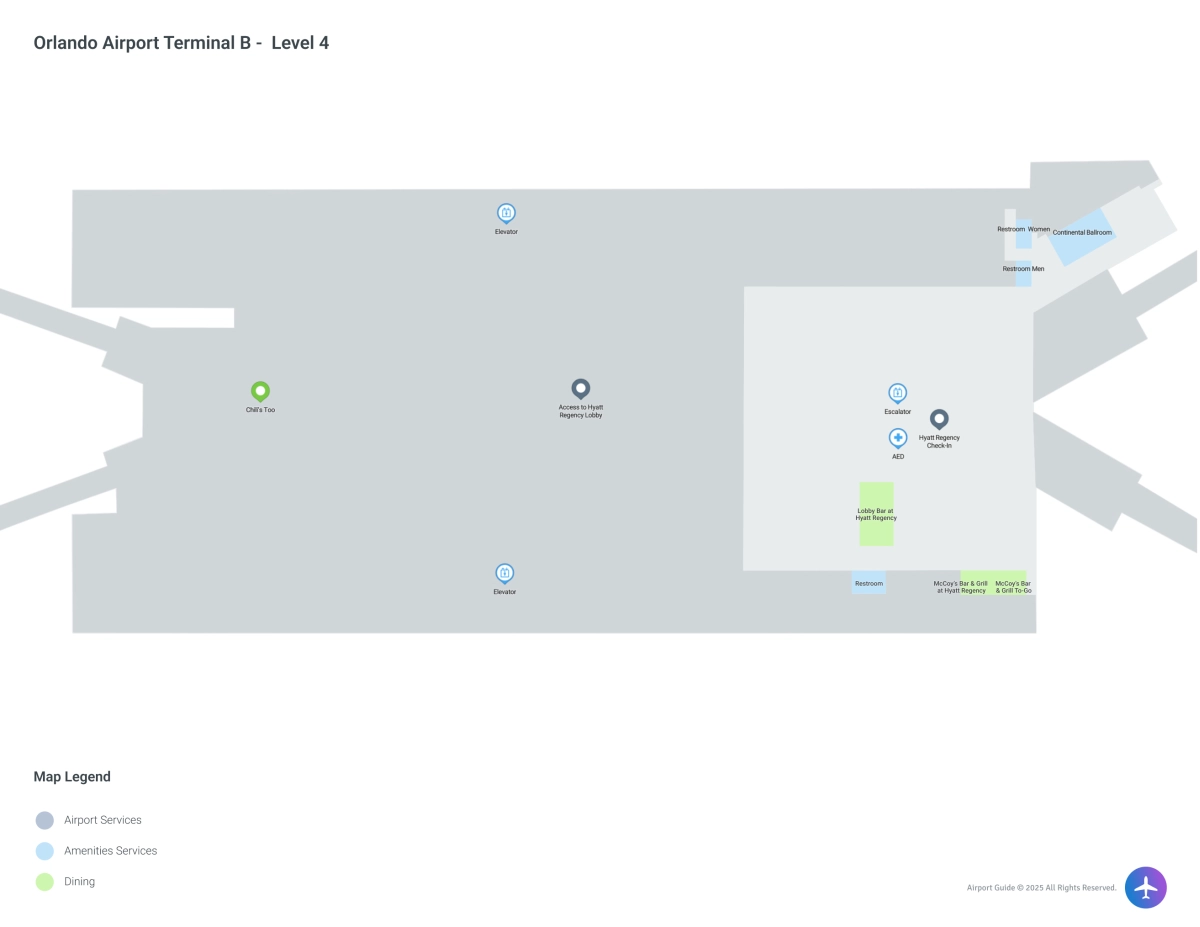 MCO Terminal B / Level 4 Map
