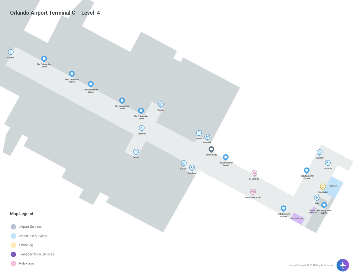 MCO Terminal C / Level 4 Map