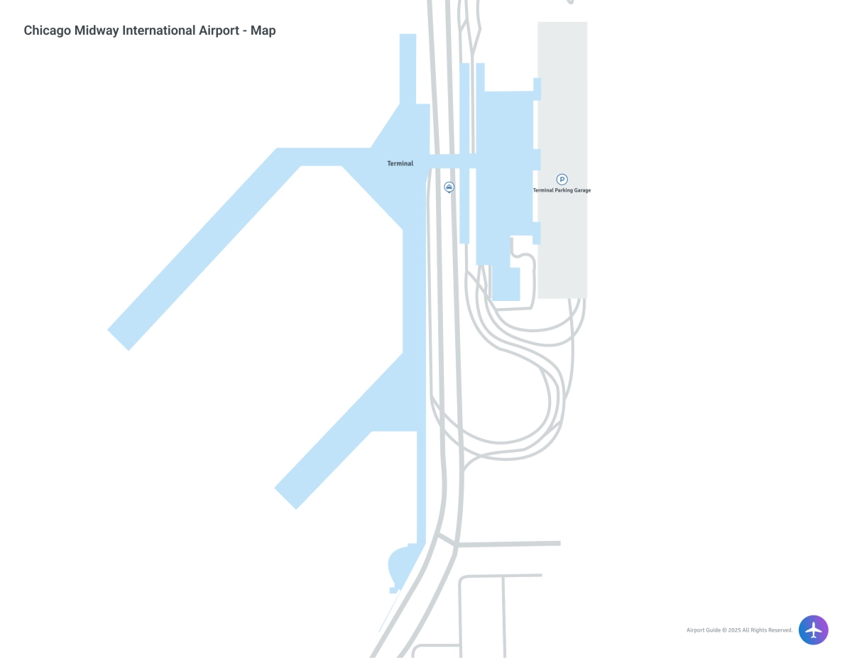 Chicago Midway International Airport (MDW) Map