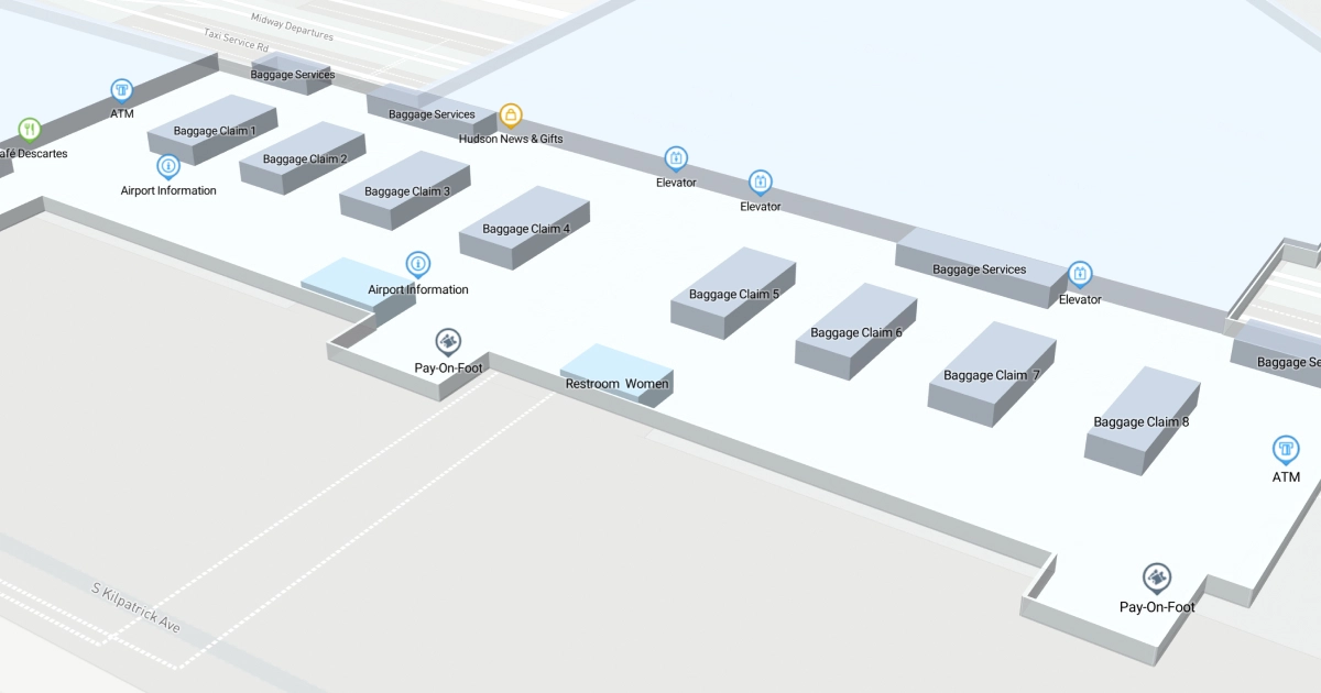 MDW Terminal Level 1 Interactive map