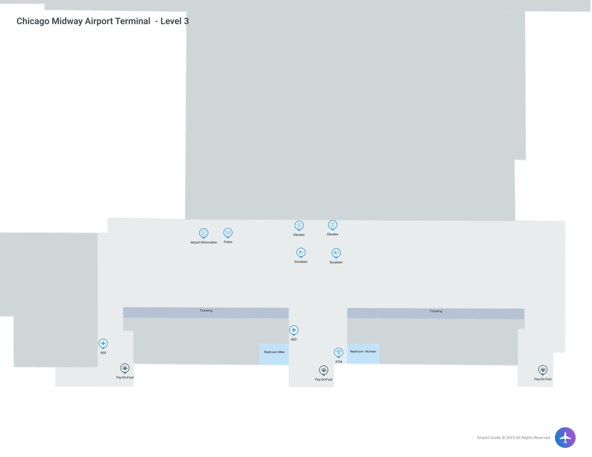MDW Terminal Level 3 map