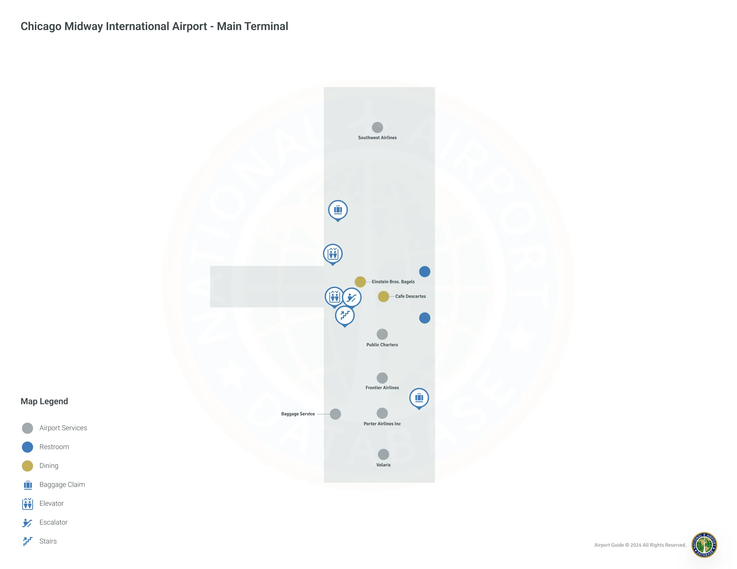 MDW Terminal Level 1 map