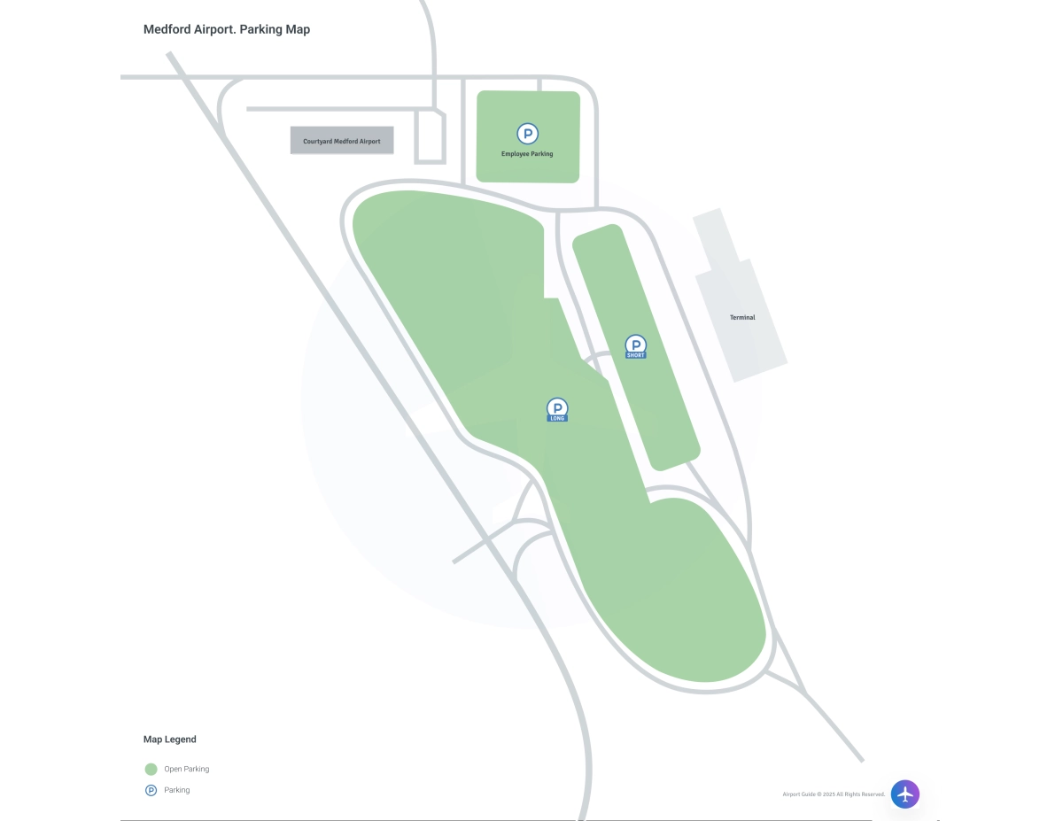 Rogue Valley International–Medford Airport (MFR) Parking Map