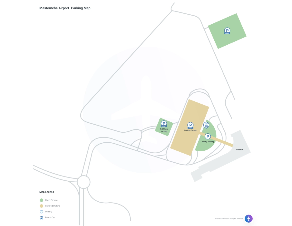 Manchester Airport (MHT) Parking Map
