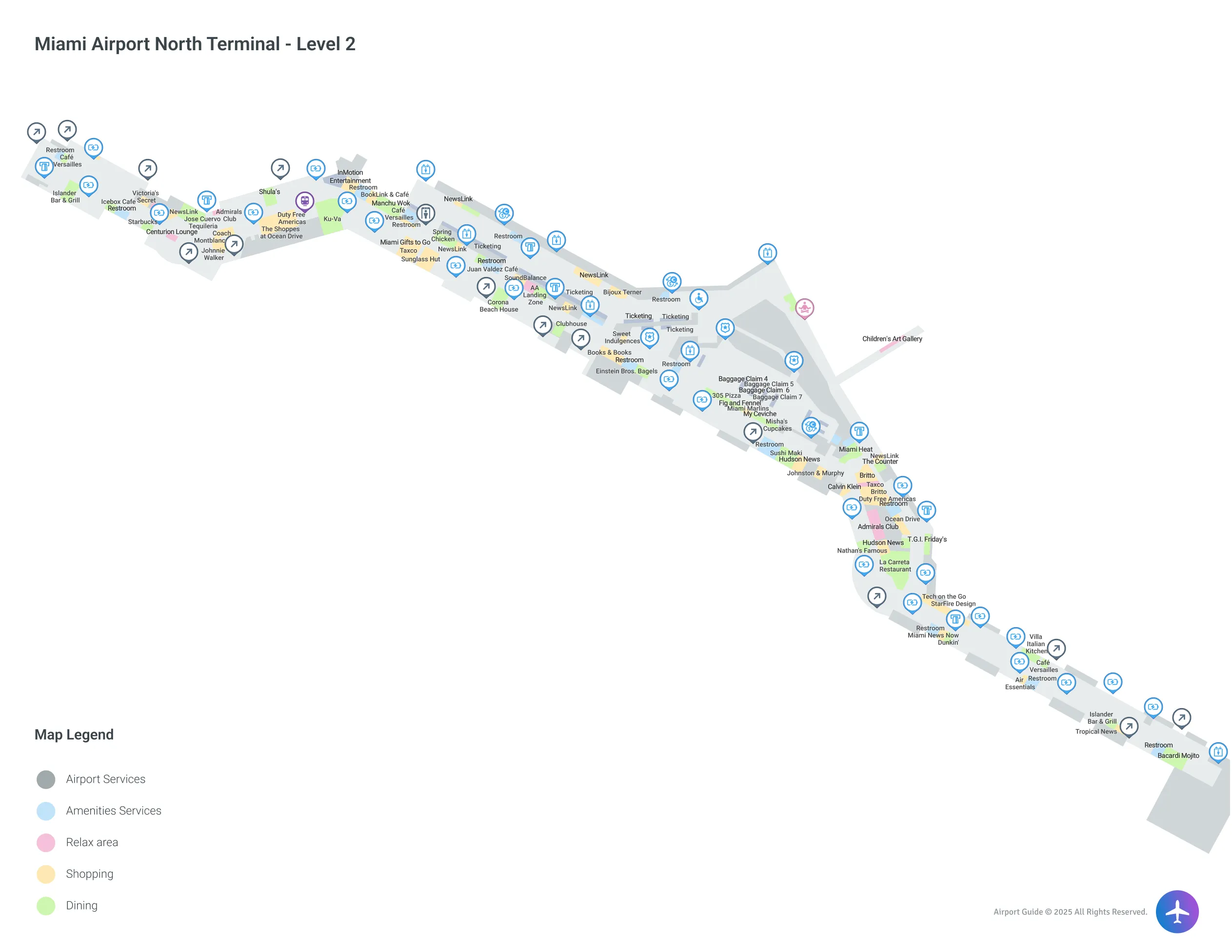 MIA North Terminal / Level 1 Map