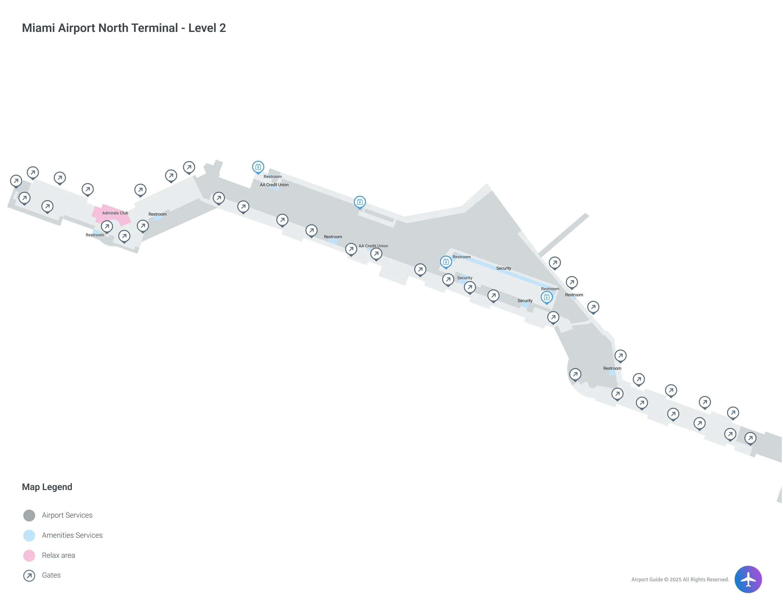 MIA North Terminal / Level 2 Map