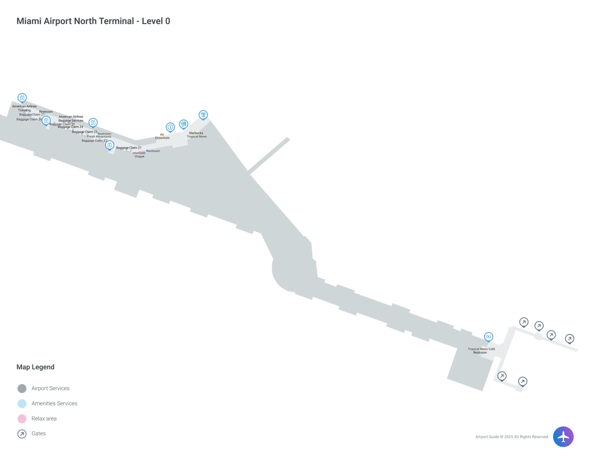 MIA Terminal North / Level 0 Map