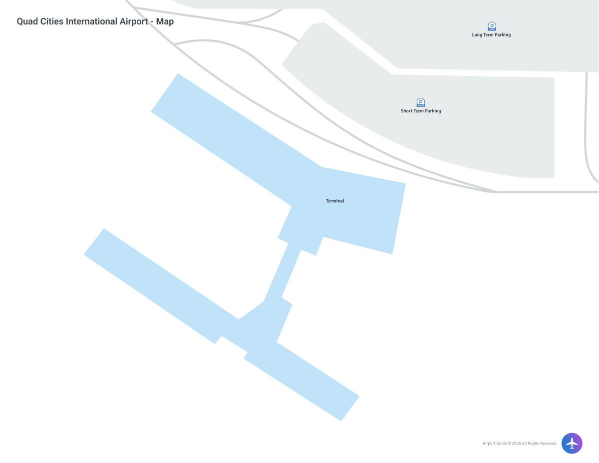 Quad City International Airport (MLI) Map
