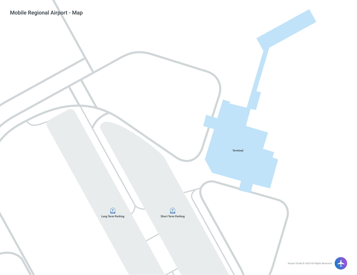 Mobile Regional Airport (MOB) Map