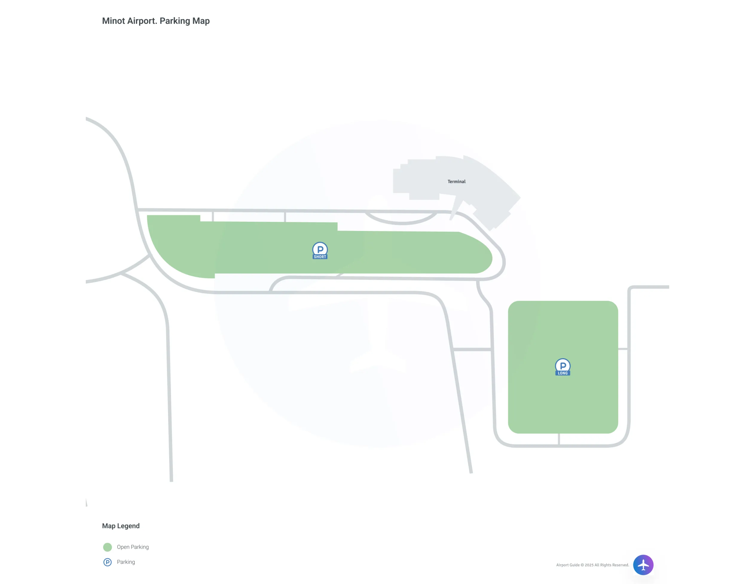Minot International Airport (MOT) Parking Map