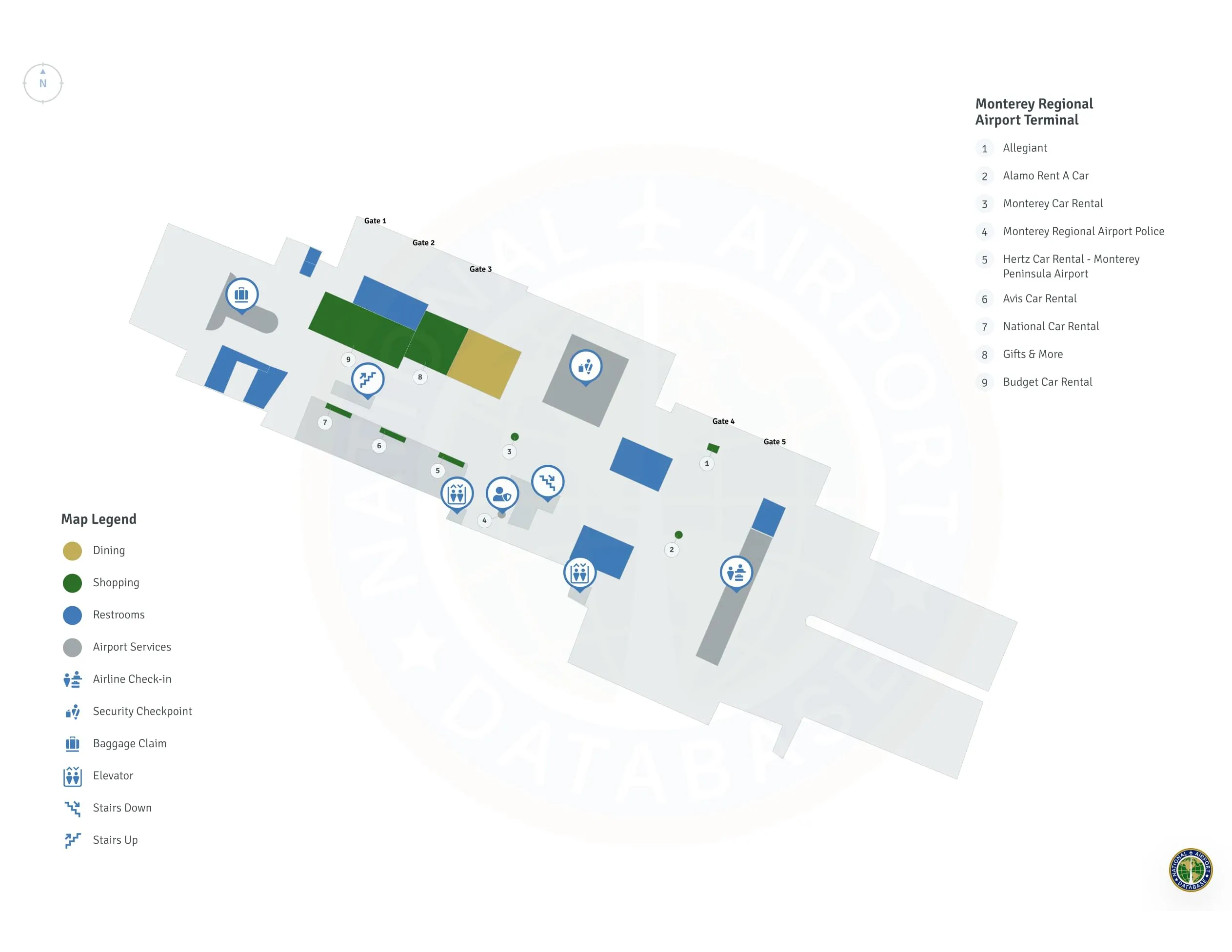 MRY Terminal 1 Level 1 map