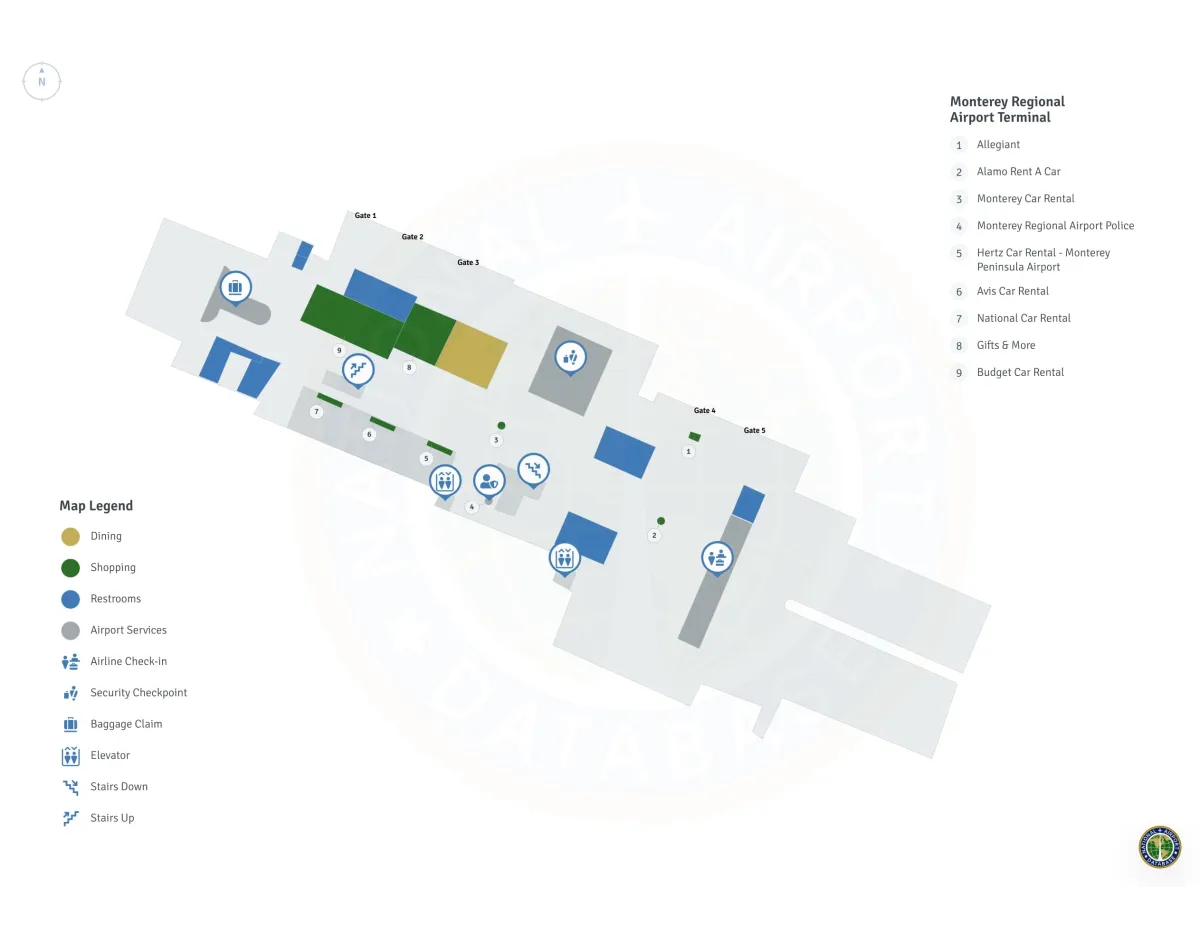MRY Terminal 1 / Level 1 Map