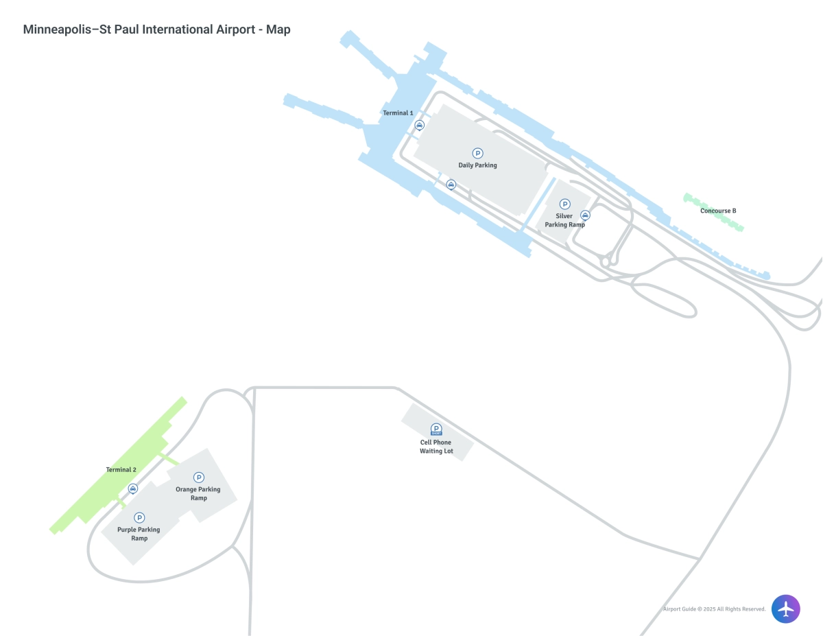 Minneapolis-St Paul International Airport-Wold-Chamberlain (MSP) Map