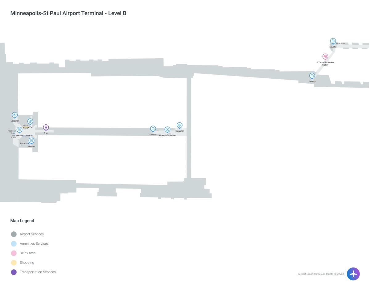 MSP Terminal 1 / Level B Map