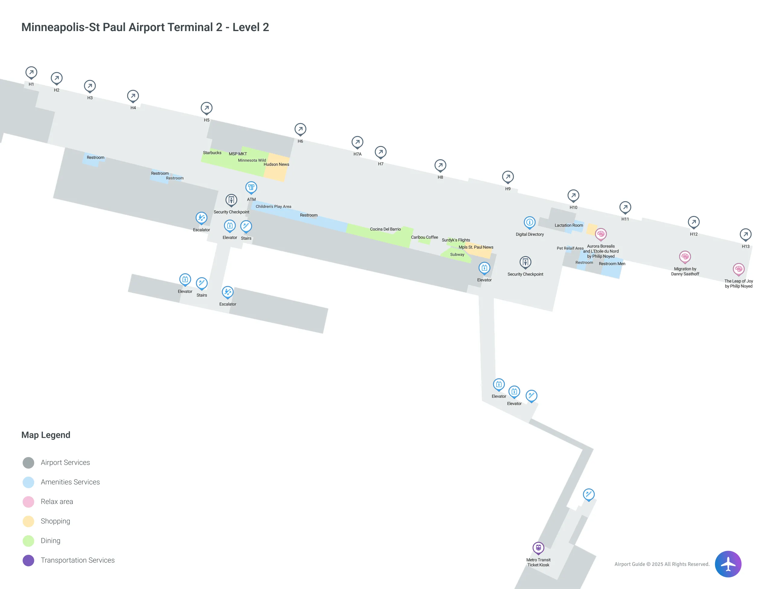 MSP Terminal 2 / Level 2 Map