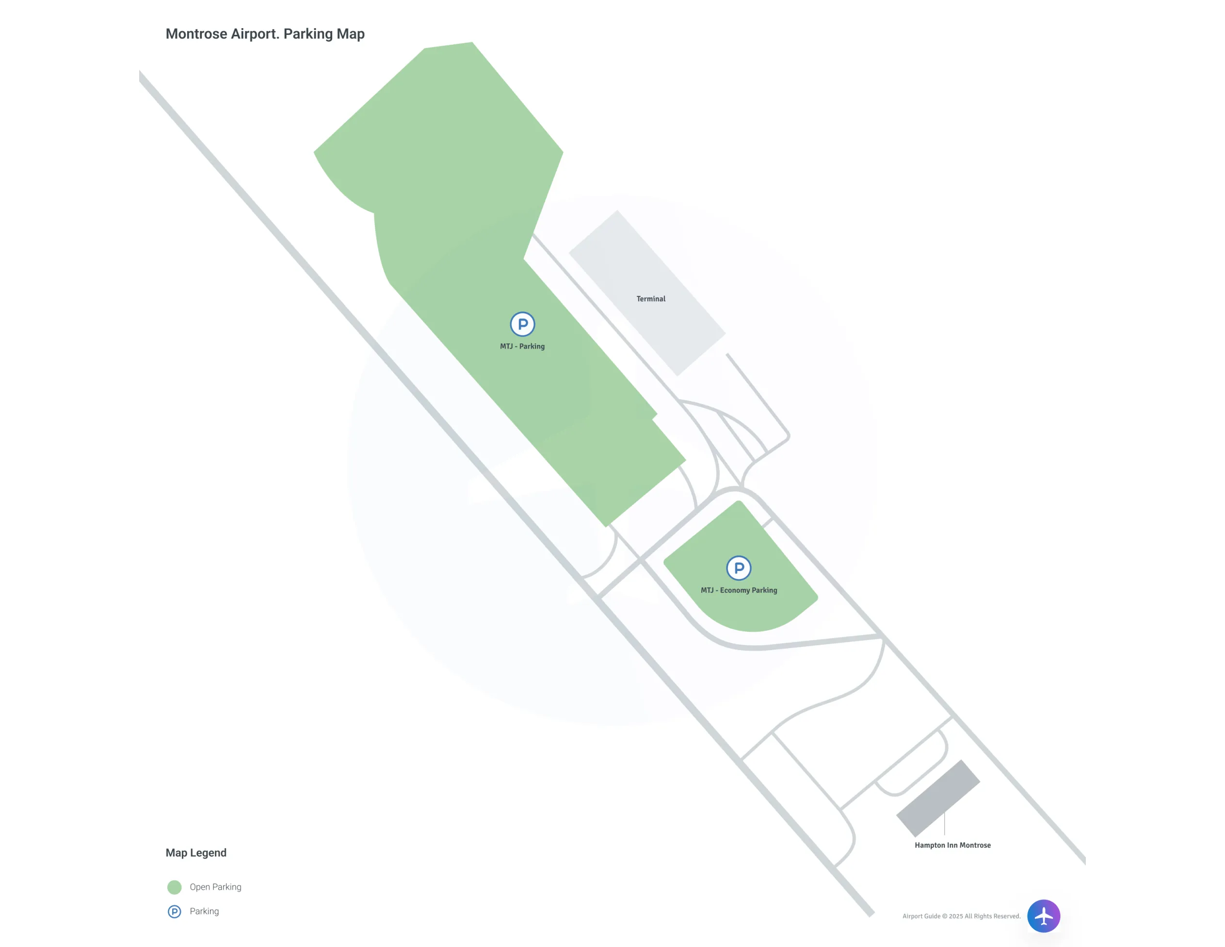Montrose Regional Airport (MTJ) Parking Map