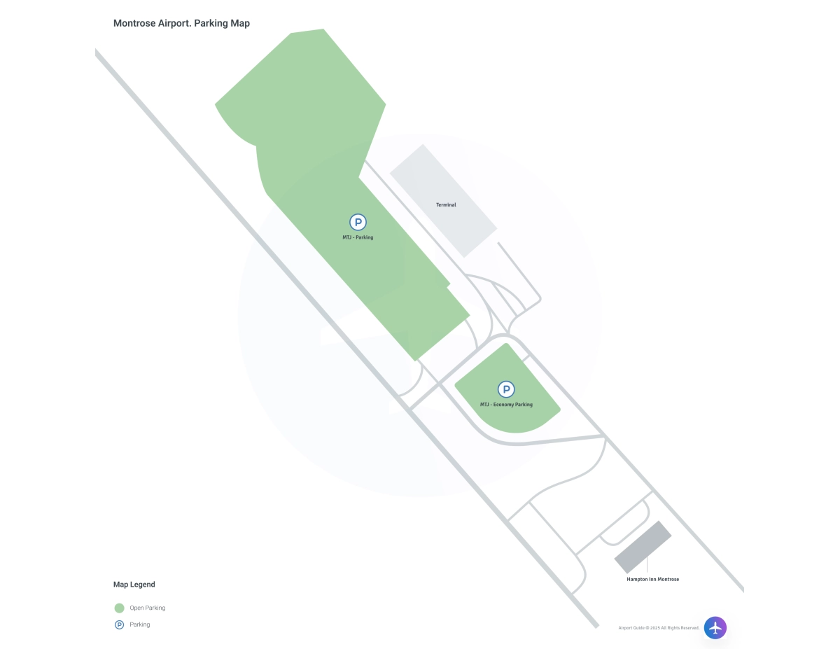 Montrose Regional Airport (MTJ) Parking Map