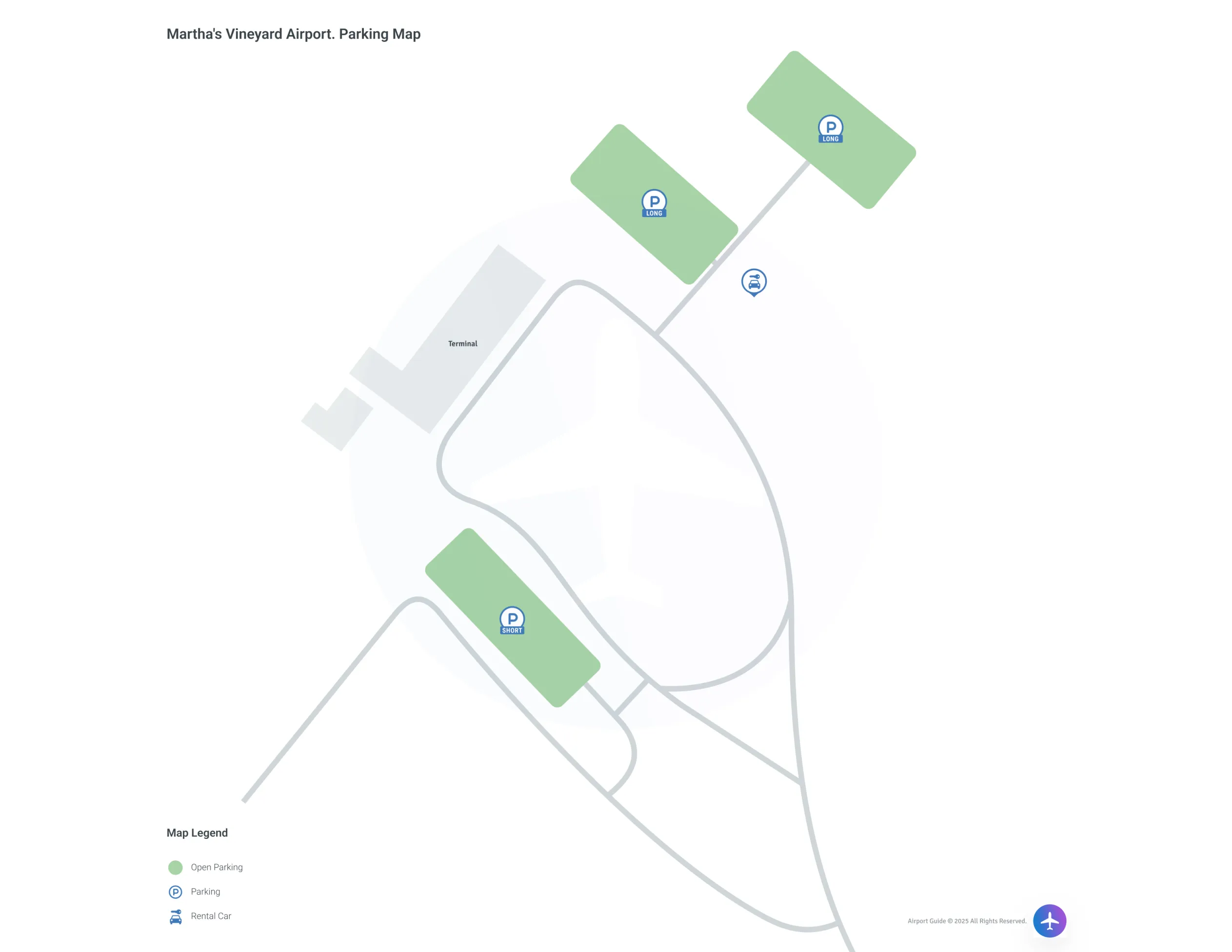 Martha's Vineyard Airport (MVY) Parking Map
