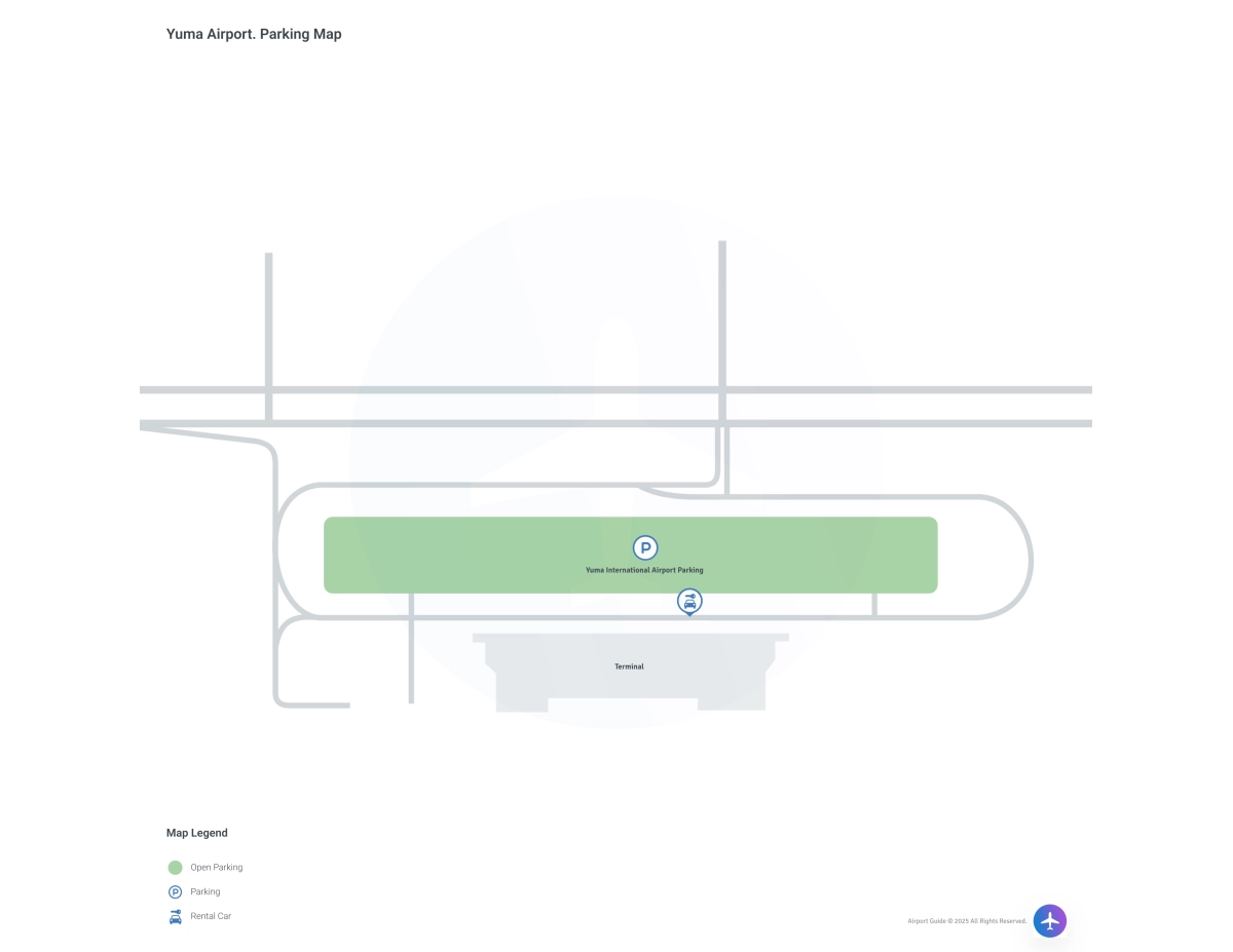 Yuma International Airport (NYL) Parking Map